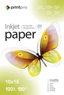 Papier do drukarek - PrintPro Papier Fotograficzny Matowy 10x15 190g 100 szt (PME1901004R) - miniaturka - grafika 1