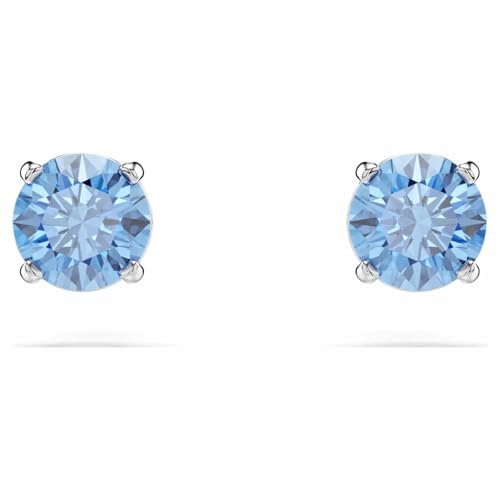 Swarovski Kolczyki zapinane na sztyft Stilla Attract, Szlif okrągły, Białe, Powłoka z rodu