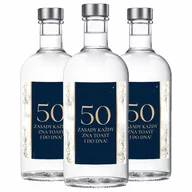 Akcesoria do pakowania - ETYKIETA NA BUTELKĘ 50 NIEBIESKO ZŁOTE 10szt Z2 - miniaturka - grafika 1