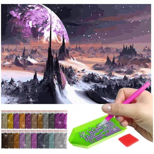 Haft Diamentowy Diamond Painting mozaika 40x60 kosmos zestaw akcesoria - Zabawki kreatywne Haft Diamentowy Diamond Painting mozaika 40x60 kosmos zestaw akcesoria - Zabawki kreatywne - miniaturka - grafika 1