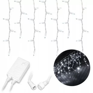 Lampki Świąteczne Zewnętrzne Sople 300 Led 12M Zimne Białe - Oświetlenie świąteczne Lampki Świąteczne Zewnętrzne Sople 300 Led 12M Zimne Białe - Oświetlenie świąteczne - miniaturka - grafika 1