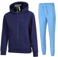 Spodnie sportowe damskie - 4F OCIEPLANY DAMSKI DRES BAWEĹNA KOMPLET BLUZA SPODNIE / rozm S - miniaturka - grafika 1