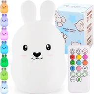 Lampy stojące - LAMPKA NOCNA DZIECI KRÓLIK KOLOROWA LED SILIKON NL-20 - miniaturka - grafika 1