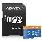 Pamięci RAM - MEMORY MICRO SDXC 512GB W/AD./AUSDX512GUICL10A1-RA1 ADATA - miniaturka - grafika 1