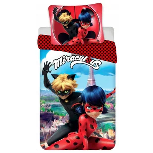 Pościel Dziecięca Miraculous 140x200 Kolorowa i Miękka Bawełna - Pościel dla dzieci - miniaturka - grafika 1