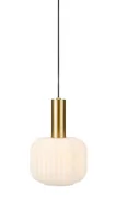 Lampy sufitowe - Markslojd lampa wisząca Sober 1L E14 szczotkowany mosiądz/biała 108123 - miniaturka - grafika 1