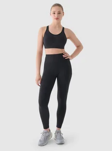 Damskie legginsy do biegania 4F 4FWAW24TFTIF267 - czarny - Spodnie sportowe damskie - miniaturka - grafika 1