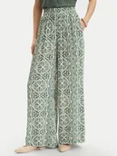 Spodnie damskie - Vero Moda Spodnie materiałowe Menny 10282478 Zielony Wide Leg - miniaturka - grafika 1