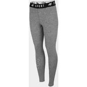 Spodnie damskie - 4F, Spodnie damskie, NOSH4-SPDF001 25M, szary, rozmiar S - miniaturka - grafika 1