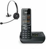 Telefony stacjonarne - Telefon bezprzewodowy z słuchawką call center Gigaset 550 AM + Platora Basic-M - miniaturka - grafika 1