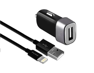 PURO PURO Mini Car Charger - Ładowarka samochodowa 5 V / 1 A - 5 W + kabel Lightning MFi 1 m (czarny) - Kable USB - miniaturka - grafika 4