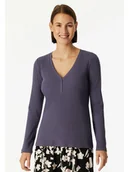 Koszulki i topy damskie - Schiesser Koszulka piżamowa w kolorze fioletowym - miniaturka - grafika 1