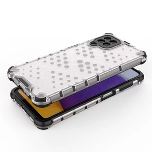 Honeycomb etui pancerny pokrowiec z żelową ramką Samsung Galaxy A22 4G zielony - Etui i futerały do telefonów - miniaturka - grafika 4