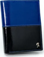 Portfele - Rovicky Dwukolorowy portfel męski ze skóry naturalnej, bez zapięcia Rovicky - miniaturka - grafika 1