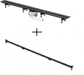 Odpływy liniowe - VIEGA 721671 + 711870 721671 + 711870 - Advantix Vario-odpływ liniowy - korpus + Ruszt CZARNY - miniaturka - grafika 1