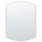 Lustra - Owalne lustro ścienne LED ø 78 cm srebrne BEZIERS - miniaturka - grafika 1