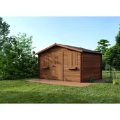 Altany ogrodowe - Domek ogrodowy ALTANKA 12 m2 - 4x3 m - 28 mm, drewniany, impregnowany, DOM418, 1szt. - miniaturka - grafika 1