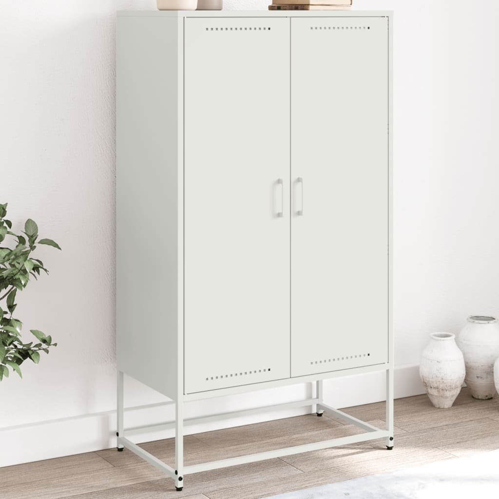 vidaXL Szafka, różowa, 68,5x38,5x123,5 cm, stal