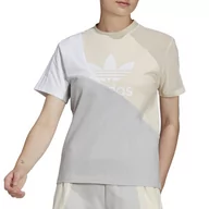 Koszulki sportowe damskie - Koszulka adidas Originals Adicolor Split Trefoil HC7041 - szara - miniaturka - grafika 1
