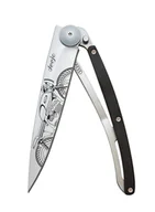 Noże - Nóż składany Deejo Pocket Knife Ebony Wood - cafe racer - miniaturka - grafika 1