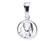 Srebrny medalik 925 koło blaszka Matka Boska chrzest