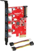 Kontrolery - Kontroler Inateck USB 3.0 Karta PCIe 4 złącz 15 pin SATA KTU3FR-4P - miniaturka - grafika 1