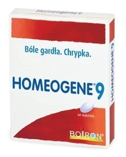 Boiron homeogene 9 x 60 tbl zapalenie gardła - Homeopatia - miniaturka - grafika 1