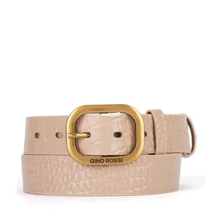 Pasek Gino Rossi BLYL23003 Beżowy - Paski - miniaturka - grafika 1