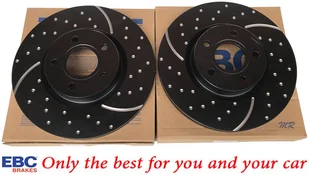 Przednie klocki YellowStuff + NAWIERCANE NACINANE tarcze hamulcowe 300mm EBC seria GD Ford Escape FWD 2013-2019 - Tarcze hamulcowe - miniaturka - grafika 5