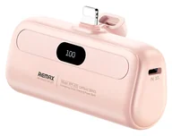 Powerbanki - Powerbank Podróżny REMAX 5 000 mAh Lightning QC 10W różowy - miniaturka - grafika 1