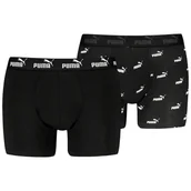 Majtki męskie - Męskie bokserki Puma Elements Logo Print Boxers 2P Rozmiar: L / Kolor: czarny - miniaturka - grafika 1