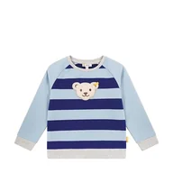 Bluzy dla chłopców - Steiff Bluza chłopięca w paski, Cashmere Blue, 128 - miniaturka - grafika 1