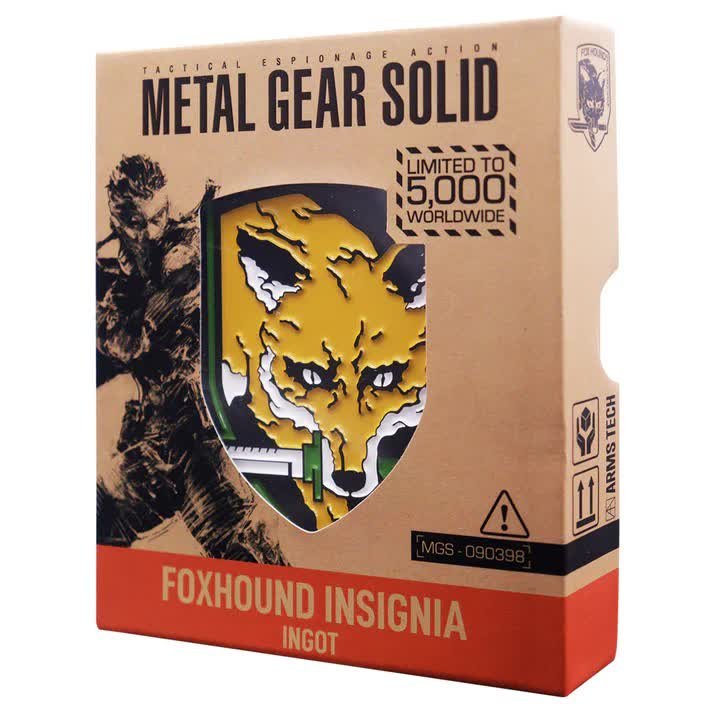 Limitowana sztabka Metal Gear Solid FOXHOUND Insignia Limited Edition Ingot