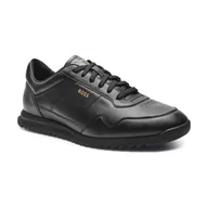 Moda i Uroda OUTLET - BOSS BLACK Skórzane sneakersy Zayn_Lowp_lttb - miniaturka - grafika 1