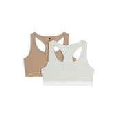 Biustonosze - Biustonosz bawełniany stanik z niskim wsparciem 2pack 4F UBRAF036-91S - miniaturka - grafika 1