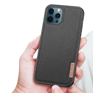Dux Ducis Fino etui pokrowiec pokryty nylonowym materiałem iPhone 12 Pro Max czarny - Etui i futerały do telefonów - miniaturka - grafika 6