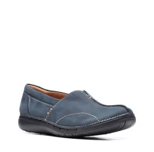 Clarks Un Loop Stride E [navy nubuck] - rozmiar 37.5 - Półbuty damskie - miniaturka - grafika 1