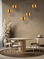 Lampy sufitowe - Designerska lampa wisząca typu pająk z miedzianymi kloszami WAIKIKI W5 MIRROR - miniaturka - grafika 1