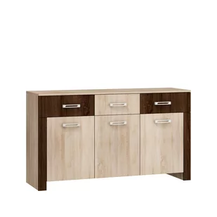 Komoda Średnia HUG-04 Hugo MebloCross Biały Mat / Czarny Połysk - Komody - miniaturka - grafika 1