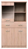 Witryny - Wysoka Komoda Z Witryną Dąb Sonoma 110X28X116 Z5-R91 - miniaturka - grafika 1
