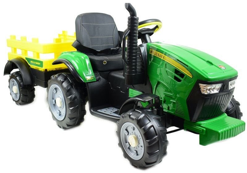 WIELKI TRAKTOR HALLO BABY Z PRZYCZEPĄ, PILOT, APLIKACJA/T990 EDUKAMP