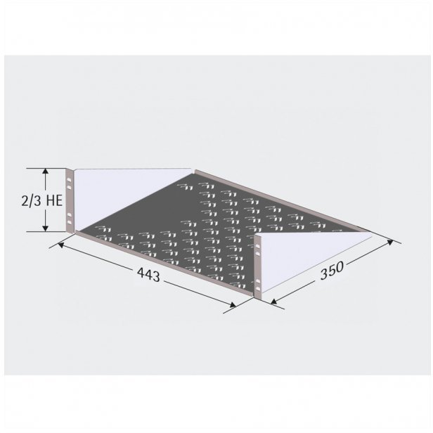 Digitus APRAnet Półka 19'' z otworami, 2U, 350 mm 31-7990-02