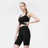 Koszulki sportowe damskie - Damski top treningowy GUESS DELICIA ACTIVE TOP - czarny - miniaturka - grafika 1