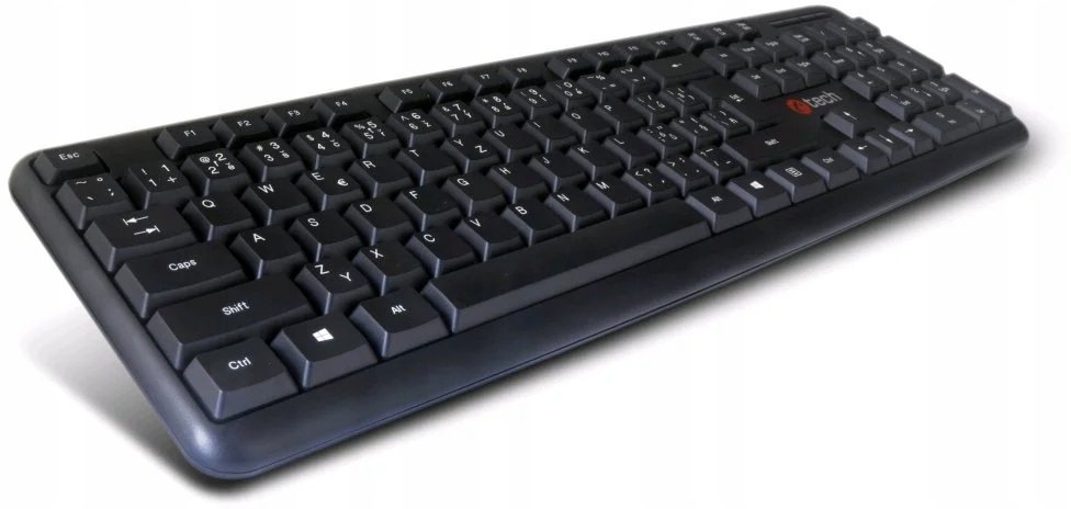 C-Tech C-TECH klawiatura KB-102 PS/2 slim black CZ/SK KB-102-BL