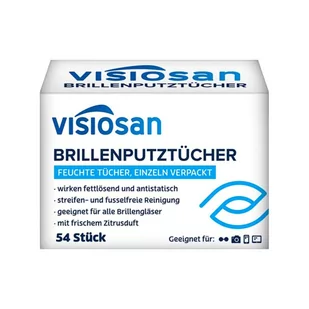 Chusteczki nawilżane VISIOSAN Brillen Putztucher do czyszczenia okularów 54 szt - Chusteczki nawilżane - miniaturka - grafika 1
