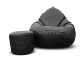 Pufy i podnóżki - Pufa sako XXXL worek + gratis czarna - miniaturka - grafika 1
