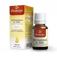 Witaminy i minerały - Protego Witamina D 500 krople 10 ml - miniaturka - grafika 1