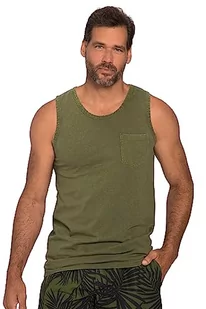 JP 1880, Męski, duże rozmiary, tank top, washed, okrągły dekolt, duży nadruk, zielony morski, 7XL - Koszulki męskie - miniaturka - grafika 1