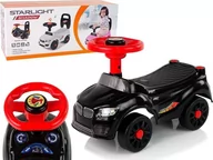 Jeździki dla dzieci - LeanToys Samochód Jeździk QX-3399-2 Klakson Czarny - miniaturka - grafika 1