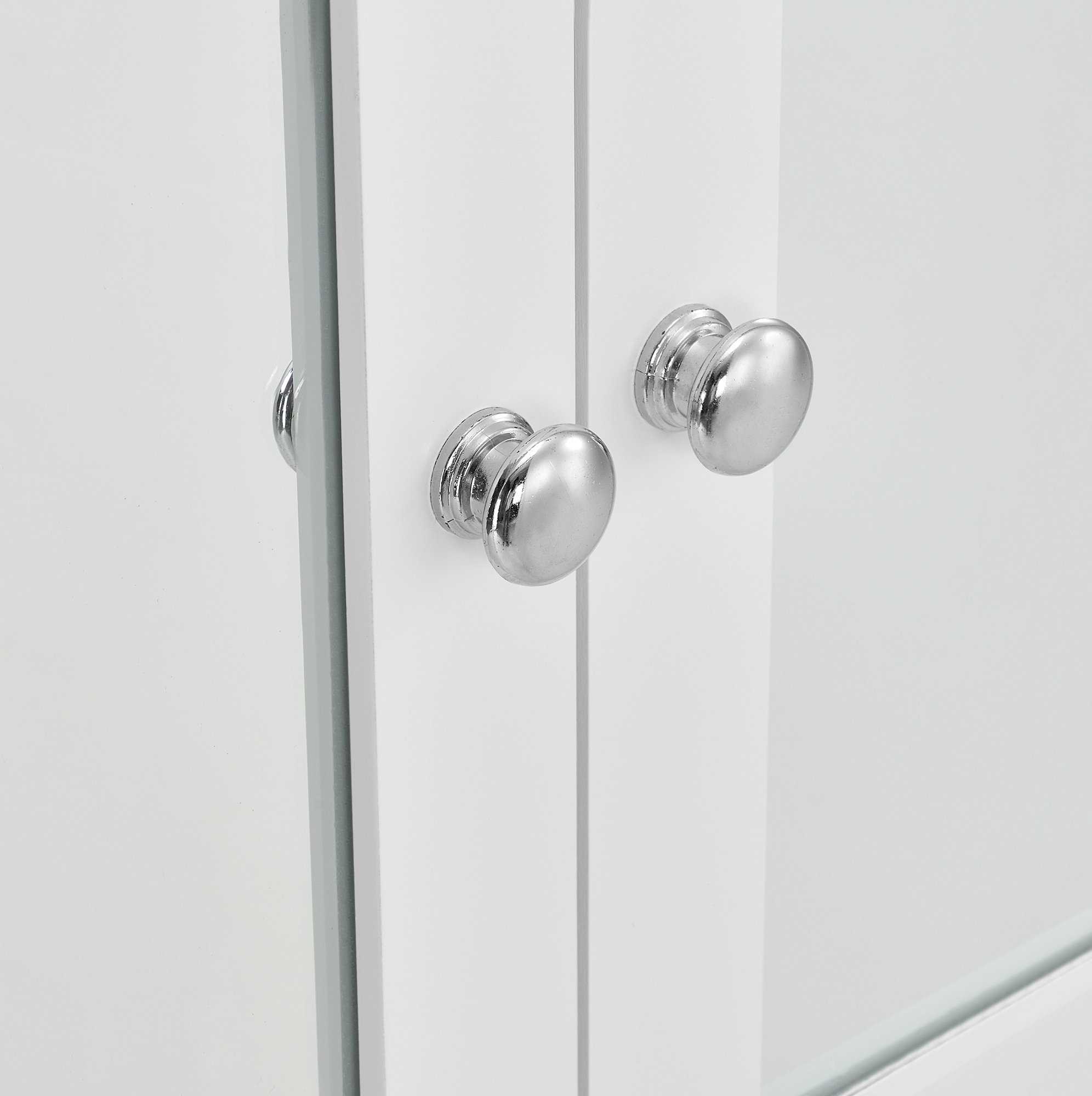 [en.casa] Szafka łazienkowa biała - 58 x 56 x 13 cm - Szafka łazienkowa z lustrem